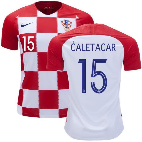 Men #15 Dulje ĆaletaCar Jersey Croatia National 2018 FIFA World Cup Player