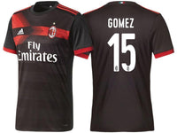 Men 15 Gustavo Gomez Jersey Away Soccer AC Milan Jersey 2018 Serie A