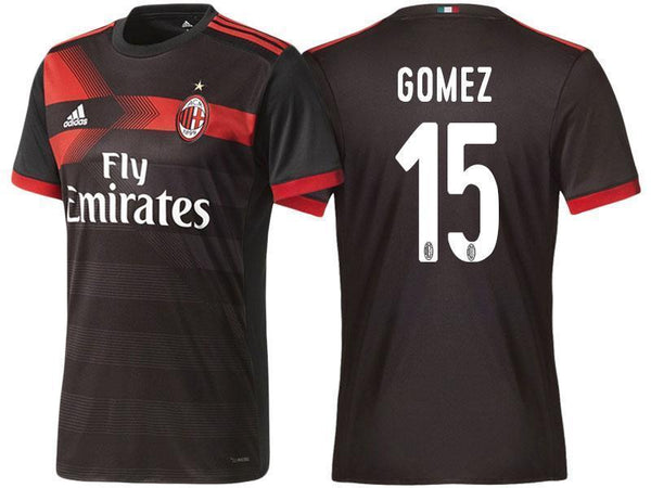 Men 15 Gustavo Gomez Jersey Away Soccer AC Milan Jersey 2018 Serie A