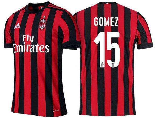 Men 15 Gustavo Gomez Jersey Home Soccer AC Milan Jersey 2018 Serie A
