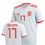 Men #17 Aspas Jersey Away Spain National 2018 FIFA World Cup