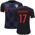 Men #17 Mario Mandžukić Jersey Croatia National 2018 FIFA World Cup Player