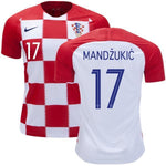 Men #17 Mario Mandžukić Jersey Croatia National 2018 FIFA World Cup Player
