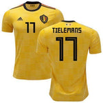 Men 17 Youri Tielemans Jersey Soccer Belgium Jersey 2018 World Cup Jersey