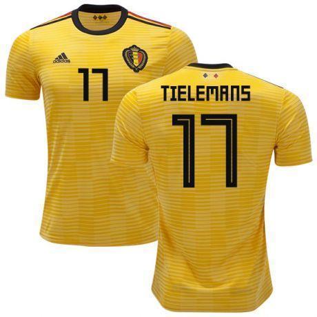 Men 17 Youri Tielemans Jersey Soccer Belgium Jersey 2018 World Cup Jersey