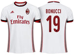 Men 19 Leonardo Bonucci Jersey Away Soccer AC Milan Jersey 2018 Serie A