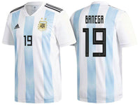 Men #19 Éver Banega Jersey Argentina National 2018 FIFA World Cup Fanatics