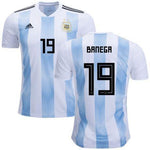 Men #19 Éver Banega Jersey Argentina National 2018 FIFA World Cup Player