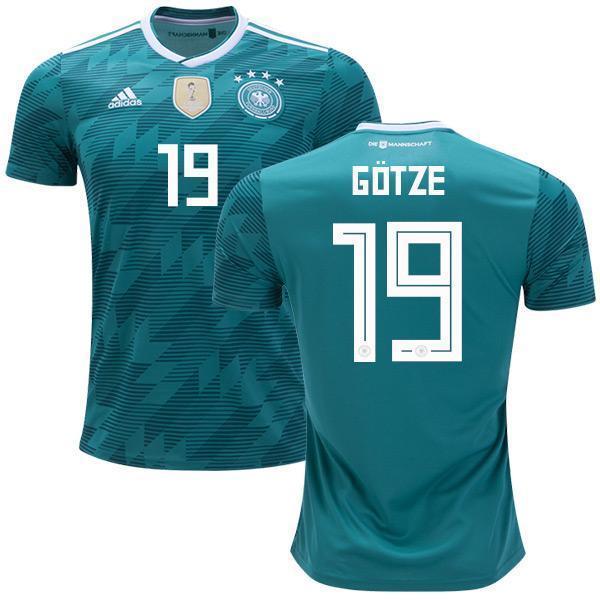 Men #19 Gotze Jersey Away Germany National 2018 FIFA World Cup