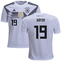 Men #19 Gotze Jersey Home Germany National 2018 FIFA World Cup