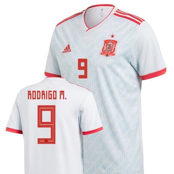 Men #9 Rodrigo Jersey Away Spain National 2018 FIFA World Cup
