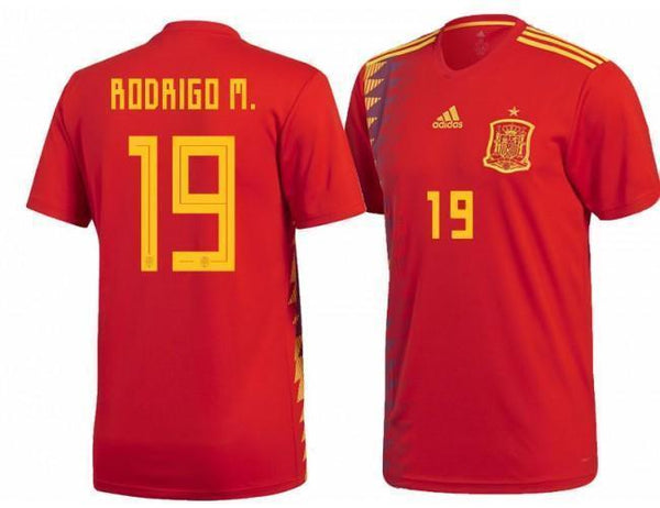 Men #19 Rodrigo Jersey Home Spain National 2018 FIFA World Cup