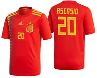 Men #20 Asensio Jersey Home Spain National 2018 FIFA World Cup