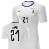 Men #21 Edinson Cavani Jersey Uruguay National 2018 FIFA World Cup Player