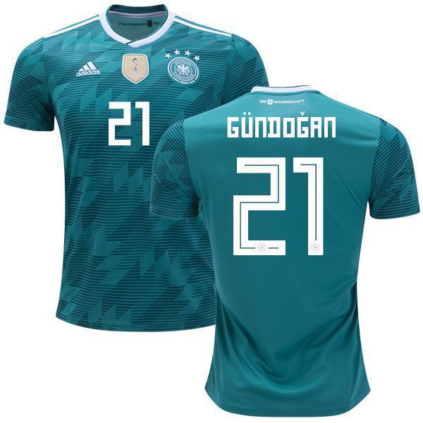 Men #21 Gundogan Jersey Away Germany National 2018 FIFA World Cup