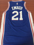 Men 21 Joel Embiid Jersey Blue Philadelphia 76ers Swingman Jersey Fanatics