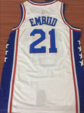 Men 21 Joel Embiid Jersey White Philadelphia 76ers Swingman Jersey Fanatics