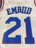 Men 21 Joel Embiid Jersey White Philadelphia 76ers Swingman Jersey Fanatics