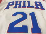 Men 21 Joel Embiid Jersey White Philadelphia 76ers Swingman Jersey Fanatics