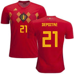 Men 21 Laurent Depoitre Jersey Soccer Belgium Jersey 2018 World Cup Jersey