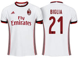 Men 21 Lucas Biglia Jersey Away Soccer AC Milan Jersey 2018 Serie A