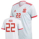 Men #22 Isco Jersey Away Spain National 2018 FIFA World Cup