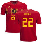 Men 22 Nacer Chadli Jersey Soccer Belgium Jersey 2018 World Cup Jersey