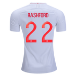 Men #22 Rashford Jersey Home England National 2018 FIFA World Cup