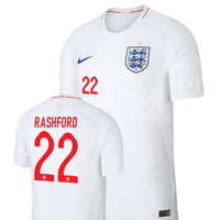 Men #22 Rashford Jersey Home England National 2018 FIFA World Cup