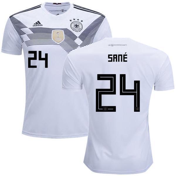 Men #24 Sane Jersey Home Germany National 2018 FIFA World Cup