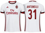 Men 31 Luca Antonelli Jersey Away Soccer AC Milan Jersey 2018 Serie A