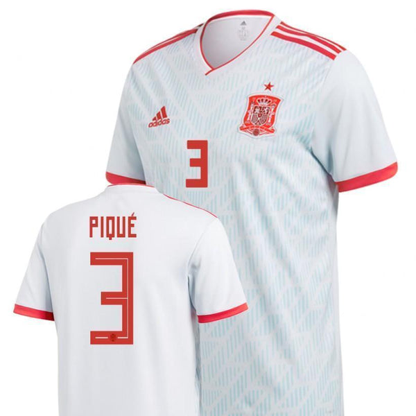 Men #3 Pique Jersey Away Spain National 2018 FIFA World Cup