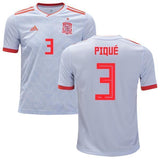 Men #3 Pique Jersey Away Spain National 2018 FIFA World Cup