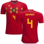 Men 4 Vincent Kompany Jersey Soccer Belgium Jersey 2018 World Cup Jersey