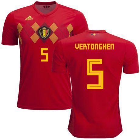 Men 5 Jan Vertonghen Jersey Soccer Belgium Jersey 2018 World Cup Jersey