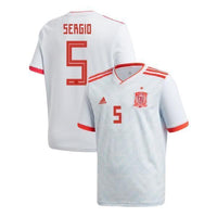 Men #5 Sergio Jersey Away Spain National 2018 FIFA World Cup