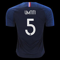 Men #5 Samuel Umtiti Jersey Blue France National 2018 FIFA World Cup