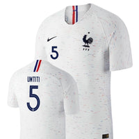 Men #5 Samuel Umtiti Jersey White France National 2018 FIFA World Cup