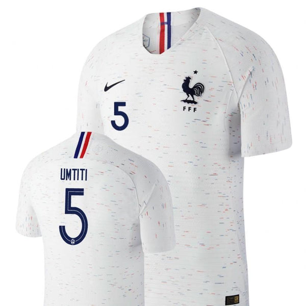 Men #5 Samuel Umtiti Jersey White France National 2018 FIFA World Cup