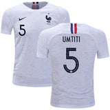 Men #5 Samuel Umtiti Jersey White France National 2018 FIFA World Cup