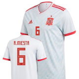 Men #6 Andrés Iniesta Jersey Away Spain National 2018 FIFA World Cup
