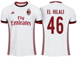Men 46 Mattia El Hilali Jersey Away Soccer AC Milan Jersey 2018 Serie A