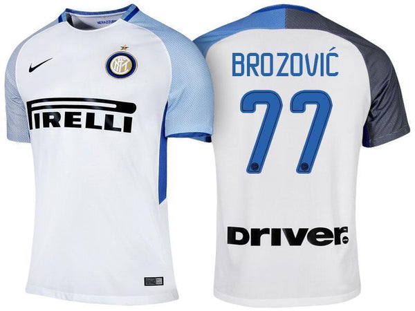 Men 77 Marcelo Brozovic Jersey Away Soccer Inter Milan FC Jersey 2018 Serie A