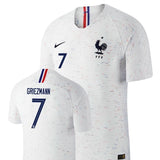 Men #7 Antoine Griezmann Jersey White France National 2018 FIFA World Cup