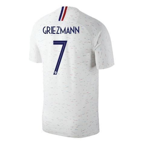 Men #7 Antoine Griezmann Jersey White France National 2018 FIFA World Cup