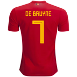 Men 7 Kevin De Bruyne Jersey Soccer Belgium Jersey 2018 World Cup Jersey