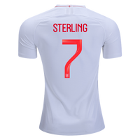 Men #7 Sterling Jersey Home England National 2018 FIFA World Cup