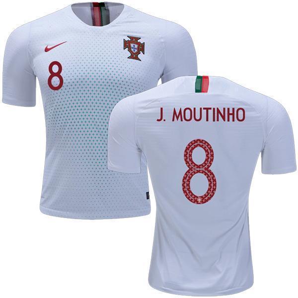 Men #8 J.Moutinho Jersey Away Portugal National 2018 FIFA World Cup