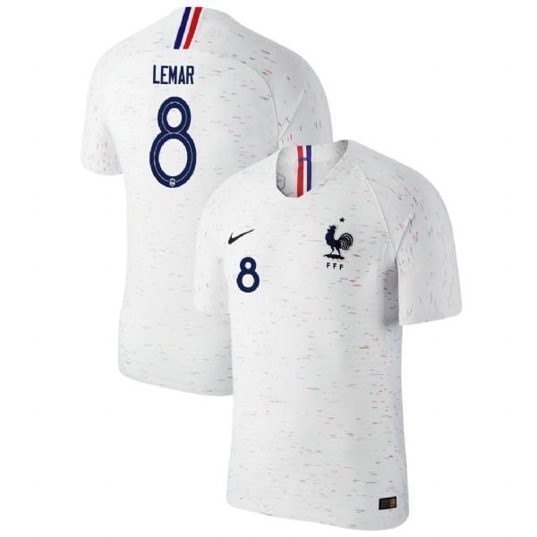 Men #8 Lemar Jersey White France National 2018 FIFA World Cup