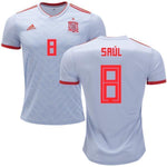 Men #8 Saul Jersey Away Spain National 2018 FIFA World Cup